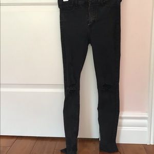 Black ripped hollister jeans
